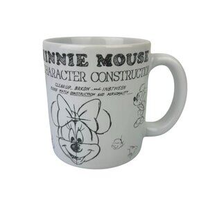 Disney Parks Minnie Mouse Character Sketch Personality Ceramic Coffee Tea Mug